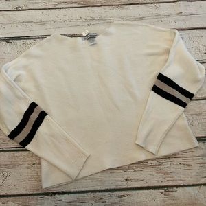 Cotton Emporium Women’s Sweater‎ - Striped Sleeve - Size Small